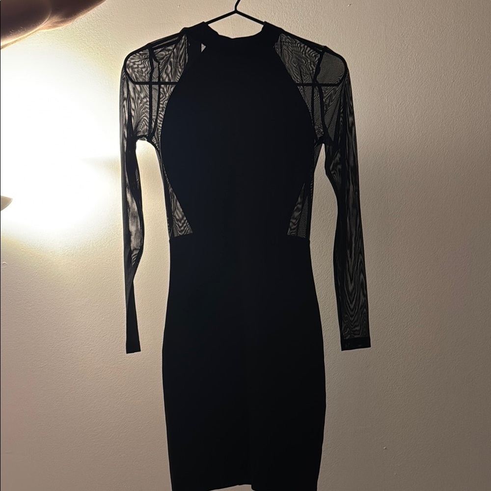 French Connection Black Long Sleeve Dress